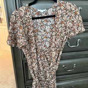 American Eagle Outfitters Floral Maxi Dress - Black and Brown